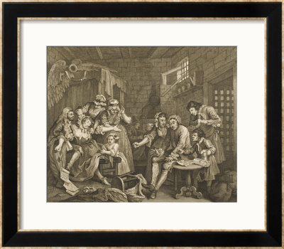 Scene In Newgate Prison by William Hogarth Pricing Limited Edition Print image