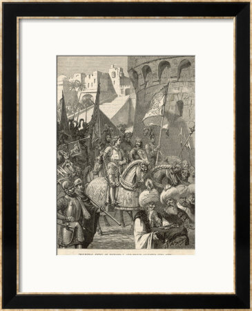Third Crusade, Richard I Lands At Acre And Takes The City by A. Sandoz Pricing Limited Edition Print image