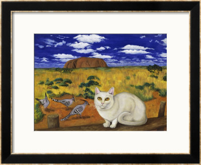 White Blue Russian In Front Of Ayer's Rock by Isy Ochoa Pricing Limited Edition Print image