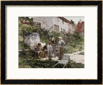 A La Fontaine by Leon Augustin L'hermitte Pricing Limited Edition Print image