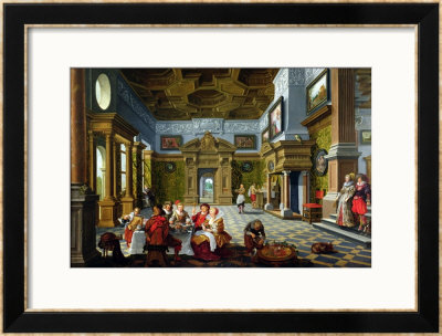 Interior Of A Palatial Room, 1622 by Bartolomeus Van Bassen Pricing Limited Edition Print image