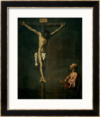 St. Luke As A Painter Before Christ On The Cross, Circa 1660 by Francisco De Zurbarán Pricing Limited Edition Print image