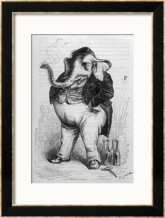 The Elephant As Bon Viveur by Grandville Pricing Limited Edition Print image