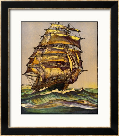 British Tea Clipper In Full Sail by Jacques Pricing Limited Edition Print image