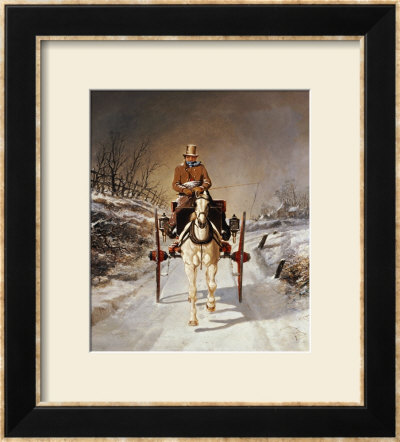 A Winter's Drive, 1862 by Benjamin Herring Pricing Limited Edition Print image