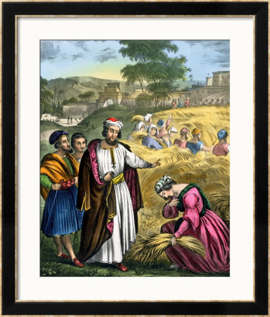 Ruth In The Field Of Boaz, From A Bible Printed By Edward Gover, 1870S by Siegfried Detler Bendixen Pricing Limited Edition Print image