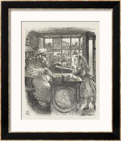 Alice With The Sheep Shopkeeper by John Tenniel Pricing Limited Edition Print image