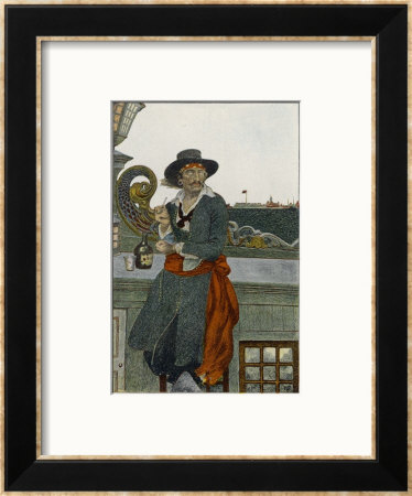 Captain Kidd Aboard The Adventure Galley by Howard Pyle Pricing Limited Edition Print image