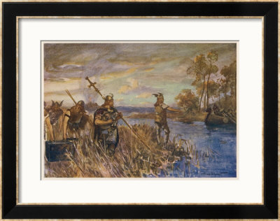 Danish Raiders In The Coastal Marshlands Of East Anglia by Allen Stewart Pricing Limited Edition Print image