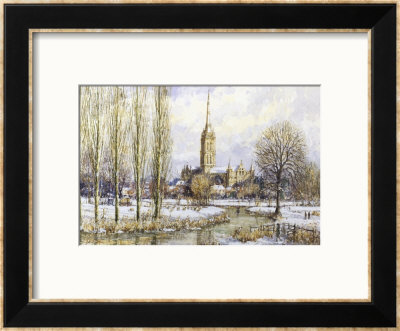 Salisbury Cathedral From The Water Meadows, C.1893 by John Sutton Pricing Limited Edition Print image