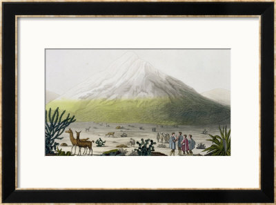 Mount Chimborazo, Ecuador, From Le Costume Ancien Et Moderne, Volume Ii, Plate 3, 1820S-30S by Friedrich Alexander Baron Von Humboldt Pricing Limited Edition Print image