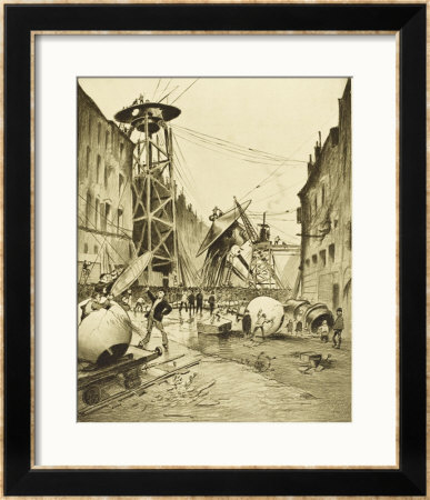 The War Of The Worlds, After The Death Of The Martian Invaders Londoners Examine Their Machines by Henrique Alvim Corrêa Pricing Limited Edition Print image