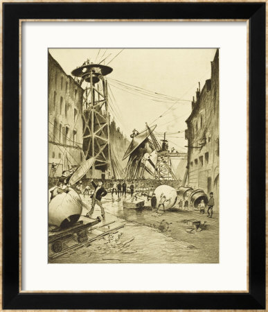 The War Of The Worlds, After The Death Of The Martian Invaders Londoners Examine Their Machines by Henrique Alvim Correa Pricing Limited Edition Print image