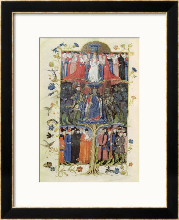 The Tree Of Battles. King Charles Vii (1403-61) Between The Dauphin, Future Louis Xi (1423-83) by Honore Bonnet Pricing Limited Edition Print image