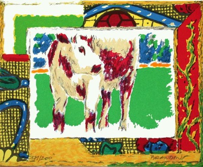 La Vache by Frederic Brandon Pricing Limited Edition Print image