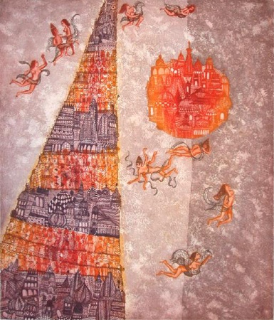 La Tour De Babel by Françoise Deberdt Pricing Limited Edition Print image