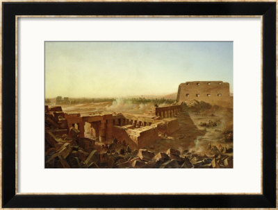 The Battle At The Temple Of Karnak: The Egyptian Campaign by Jean Charles Langlois Pricing Limited Edition Print image