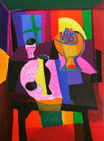 Nature Morte Compotier Et Vase Jaune by Marcel Mouly Pricing Limited Edition Print image