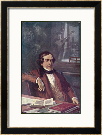 Gioacchino Rossini Composing His Opera Il Barbieri Di Seviglia First Performed by L. Balestrieri Pricing Limited Edition Print image