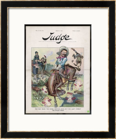 Theodore Roosevelt 26Th American President Depicted As A Rough Rider by Flohri Pricing Limited Edition Print image