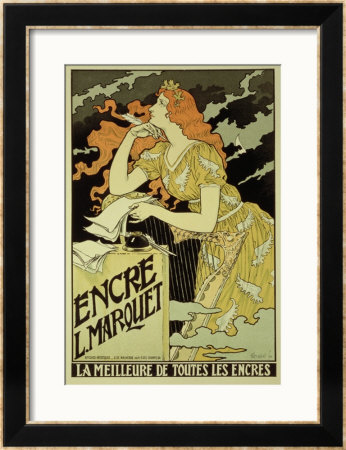 Reproduction Of A Poster Advertising Marquet Ink, 1892 by Eugene Grasset Pricing Limited Edition Print image