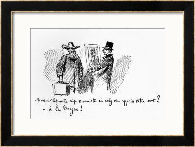 Caricature On Impressionist Painting, Mr. Impressionist Painter, Where Have You Learned Your Art? by Cham Pricing Limited Edition Print image