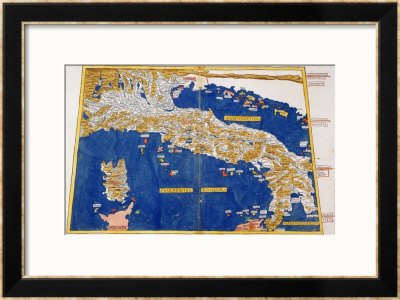 Ptolemaic Map Of Italy, 1482 by Nicolaus Germanus Pricing Limited Edition Print image