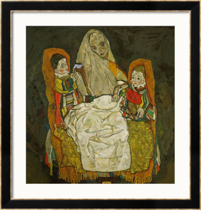 Mother With Two Children, 1915 by Egon Schiele Pricing Limited Edition Print image