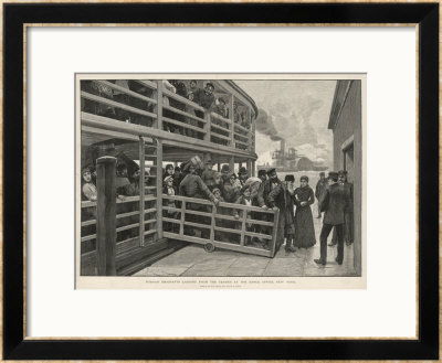 Russian Immigrants Set Foot On American Soil At The Barge Office New York by Julius M. Price Pricing Limited Edition Print image