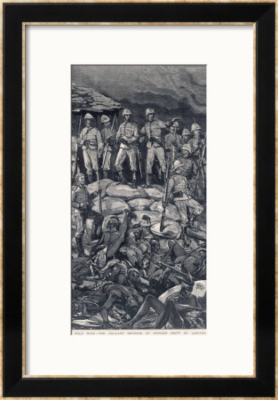 Rorke's Drift Chard And Bromhead With Their Men The Morning After The Zulu Attack by J. Nash Pricing Limited Edition Print image