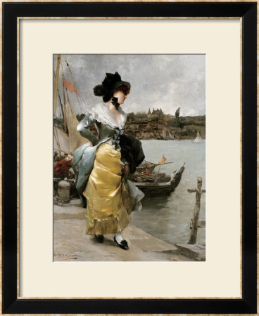 At The Quayside by Emile-Auguste Pinchart Pricing Limited Edition Print image