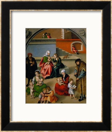 The Holy Kinship (With Self-Portrait Of Cranach, Standing With Red Cap) by Lucas Cranach The Elder Pricing Limited Edition Print image