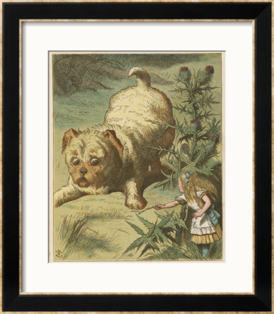 Alice And The Puppy by John Tenniel Pricing Limited Edition Print image