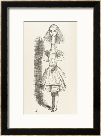 Alice Shrinks And Stretches Alice Stretches by John Tenniel Pricing Limited Edition Print image