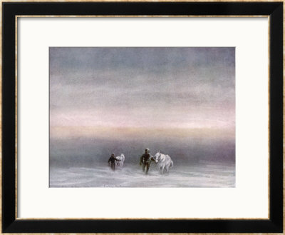 Scott Exercising The Ponies Through The Snow by Edward A. Wilson Pricing Limited Edition Print image