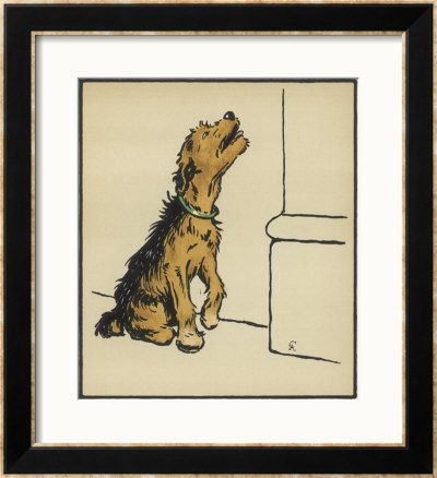 Dog In A Green Collar by Cecil Aldin Pricing Limited Edition Print image