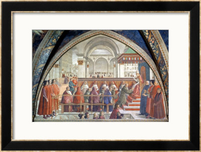 St. Francis Receiving The Rule Of The Order From Pope Honorius by Domenico Ghirlandaio Pricing Limited Edition Print image