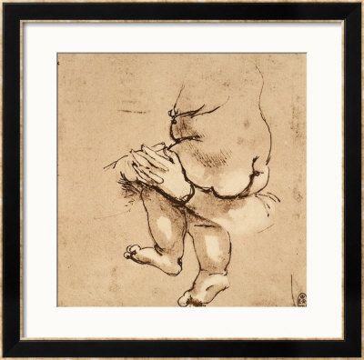 Study Of A Child In The Arms Of A Woman by Leonardo Da Vinci Pricing Limited Edition Print image