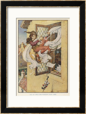 All At Once The Window Flew Open by Monro S. Orr Pricing Limited Edition Print image