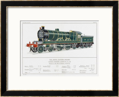 North Eastern Railway Express Loco No 730 by W.J. Stokoe Pricing Limited Edition Print image