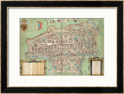 Map Of Augsburg, From Civitates Orbis Terrarum By Georg Braun And Frans Hogenberg, Circa 1572 by Joris Hoefnagel Pricing Limited Edition Print image