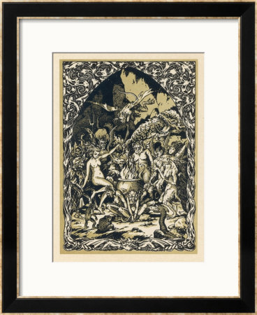 Guillemette Babin At The Sabbat Dances With Demons Performing With Them Acts by Bernard Zuber Pricing Limited Edition Print image