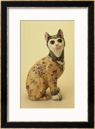 Tin-Glazed Earthenware Figure Of A Cat by Émile Gallé Pricing Limited Edition Print image