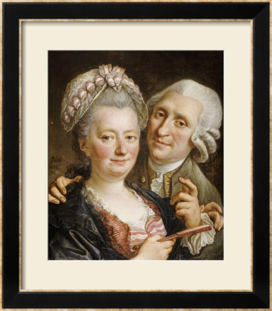 Portrait Of A Gentleman And His Wife, Bust Length by Francois Guerin Pricing Limited Edition Print image