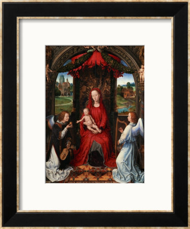 Madonna And Child, Angel With Violin In His Hand; Landscape With Farmhouse And Castle by Hans Memling Pricing Limited Edition Print image