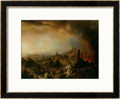 The Burning Of Moscow In 1812, 1854 by Jean Charles Langlois Pricing Limited Edition Print image
