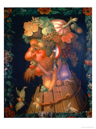 Autumn, From A Series Of The Four Seasons, Commissioned By Emperor Maximilian Ii (1527-76) 1573 by Giuseppe Arcimboldo Pricing Limited Edition Print image