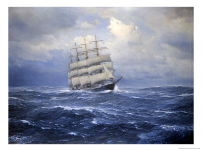 On The High Seas by Johann Gustaf Von Holst Pricing Limited Edition Print image