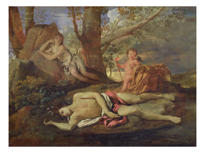 Echo And Narcissus by Nicolas Poussin Pricing Limited Edition Print image