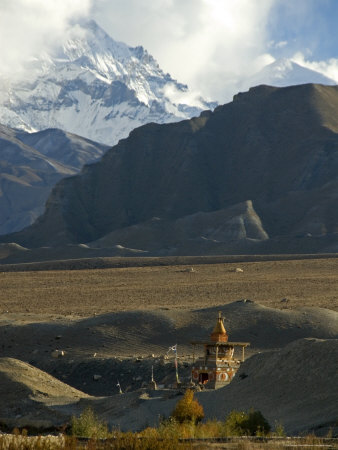 Chorten, Or Buddhist Shrine, Near Charang, Mustang, Nepal by Stephen Sharnoff Pricing Limited Edition Print image